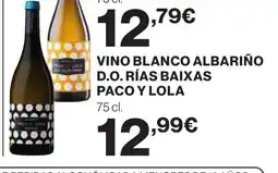 Supercor Vino blanco albariño d.o. rías baixas paco y lola oferta