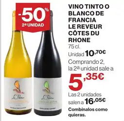 Supercor Vino tinto o blanco de francia le reveur côtes du rhone oferta