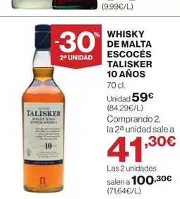 Supercor Whisky de malta escocés talisker 10 años oferta