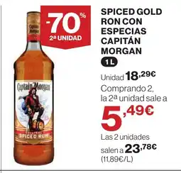 Supercor CAPITÁN MORGAN Spiced gold ron con especias oferta