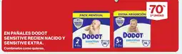 Supercor En pañales dodot sensitive recien nacido y sensitive extra oferta
