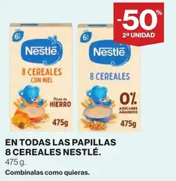Supercor En todas las papillas 8 cereales nestlé. oferta