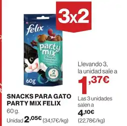 Supercor FELIX Snacks para gato party mix oferta