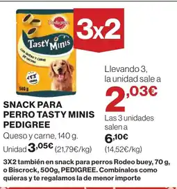 Supercor PEDIGREE Snack para perro tasty minis oferta