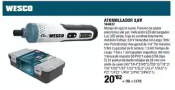 ferrOkey WESCO Atornillador 3,6v oferta