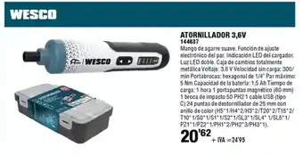 ferrOkey WESCO Atornillador 3,6v oferta
