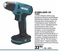 ferrOkey Atornillador 12v oferta