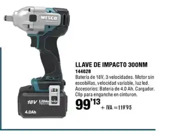 ferrOkey Llave de impacto 300nm oferta