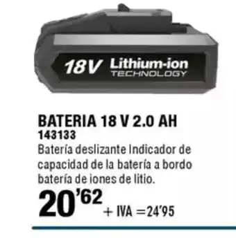 ferrOkey Bateria 18 v 2.0 ah oferta