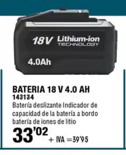 ferrOkey Bateria 18 v 4.0 ah oferta