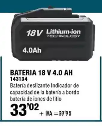 ferrOkey Bateria 18 v 4.0 ah oferta