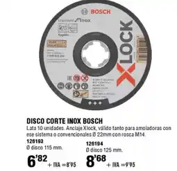 ferrOkey BOSCH Disco corte inox oferta