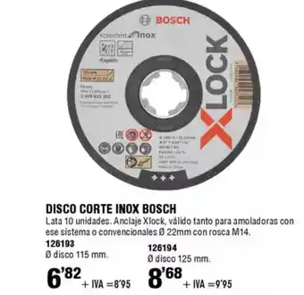 ferrOkey BOSCH Disco corte inox oferta