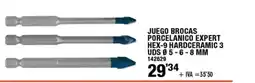 ferrOkey Juego brocas porcelanico expert hex-9 hardceramic 3 uds oferta