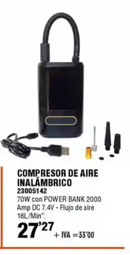 ferrOkey Compresor de aire inalámbrico oferta