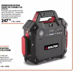ferrOkey Arrancador bateria coche 12v lithium lt-35 oferta