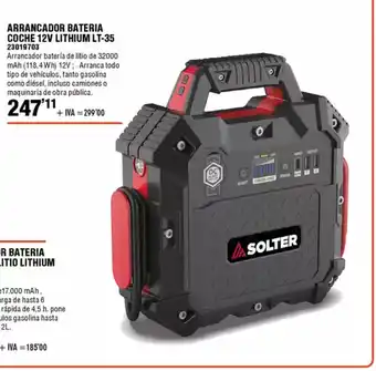 ferrOkey Arrancador bateria coche 12v lithium lt-35 oferta