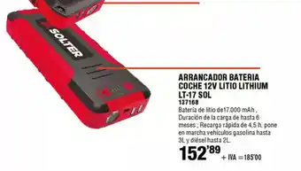 ferrOkey Arrancador bateria coche 12v litio lithium oferta