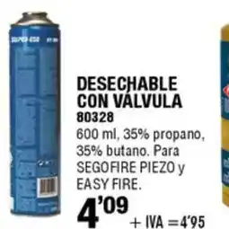 ferrOkey Desechable con válvula oferta