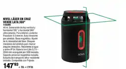 ferrOkey Nivel láser en cruz verde lata 360° oferta