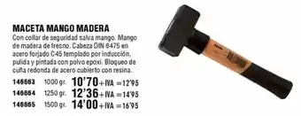 ferrOkey Maceta mango madera oferta