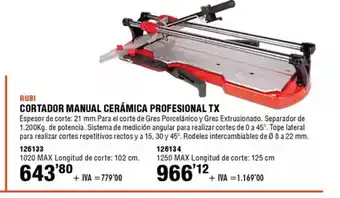 ferrOkey Cortador manual cerámica profesional tx oferta