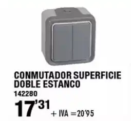 ferrOkey Conmutador superficie doble estanco oferta