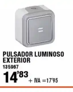 ferrOkey Pulsador luminoso exterior oferta
