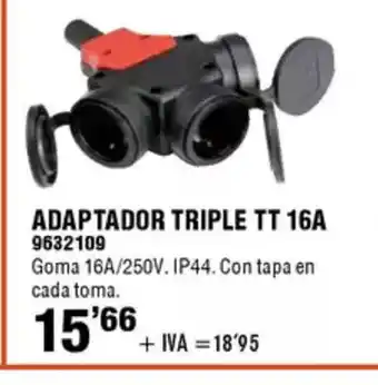 ferrOkey Adaptador triple tt 16a oferta
