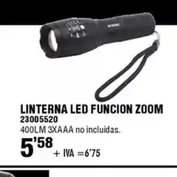 ferrOkey Linterna led funcion zoom oferta