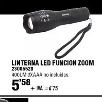ferrOkey Linterna led funcion zoom oferta