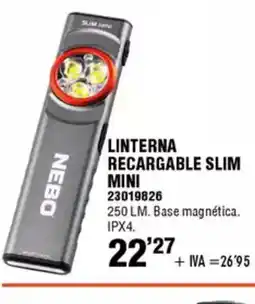 ferrOkey Linterna recargable slim mini oferta