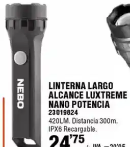 ferrOkey Linterna largo alcance luxtreme nano potencia oferta