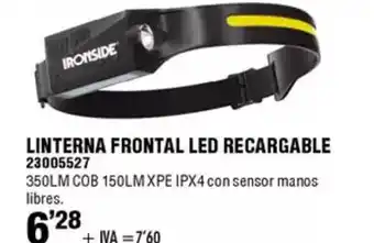 ferrOkey Linterna frontal led recargable oferta