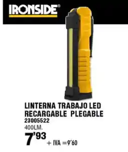 ferrOkey Linterna trabajo led recargable plegable oferta