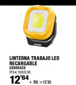 ferrOkey Linterna trabajo led recargable oferta