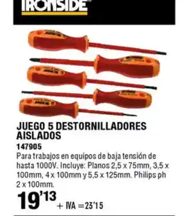 ferrOkey Juego 5 destornilladores aislados oferta