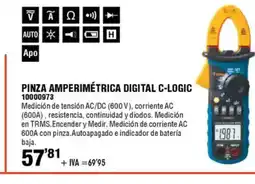 ferrOkey Pinza amperimétrica digital c-logic oferta