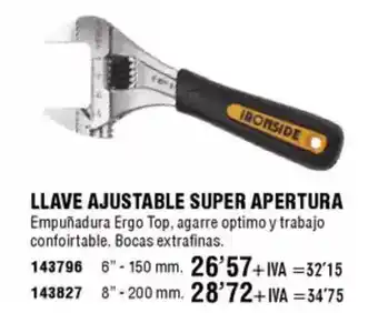 ferrOkey Llave ajustable super apertura oferta