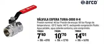 ferrOkey Válvula esfera turia-3000 h-h oferta