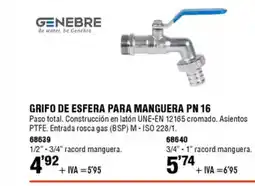 ferrOkey Grifo de esfera para manguera pn 16 oferta