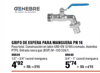 ferrOkey Grifo de esfera para manguera pn 16 oferta