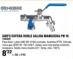 ferrOkey Grifo esfera doble salida manguera pn 16 oferta