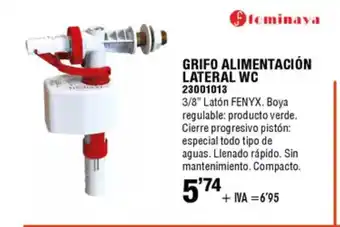 ferrOkey Grifo alimentación lateral wc oferta