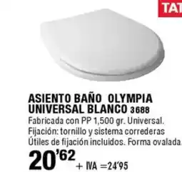 ferrOkey Asiento baño olympia universal blanco oferta