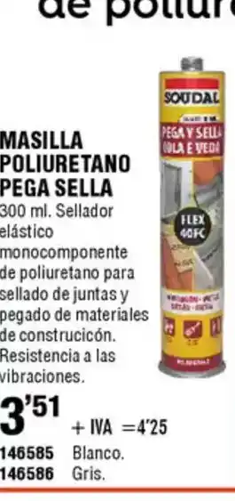 ferrOkey Masilla poliuretano pega sella oferta