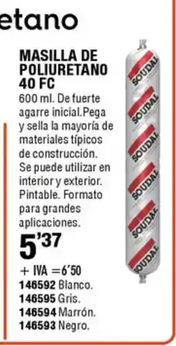 ferrOkey Masilla de poliuretano oferta