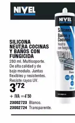 ferrOkey Silicona neutra cocinas y baños con fungicida oferta