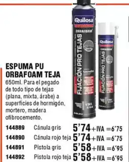 ferrOkey Espuma pu orbafoam teja oferta