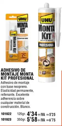 ferrOkey Adhesivo de montaje monta kit profesional oferta
